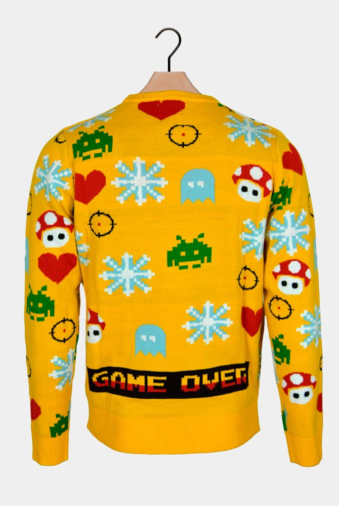 Pull de Noël pour Famille Lumineux LED Père Noël Gamer Dos