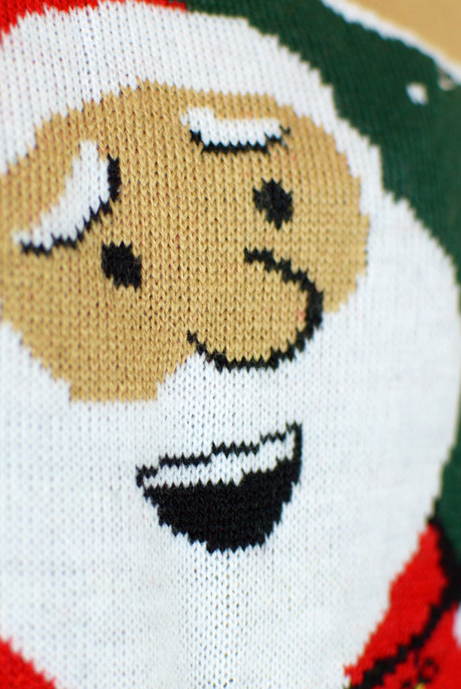 Pull de Noël pour Famille Lumineux LED Père Noël ligoté Détail