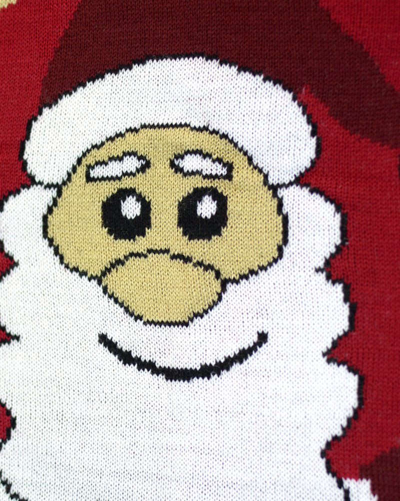 Pull de Noël pour Famille Noël et Renne Souriants Détail