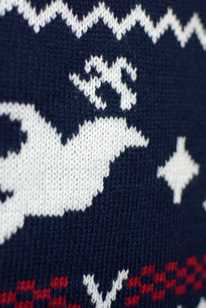 Pull de Noël pour Famille Rennes et Motifs de Noël Détail Neige