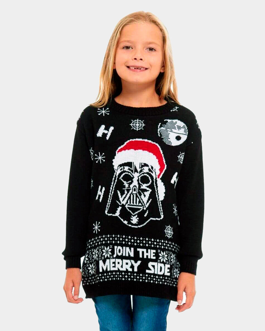 Pull de Noël pour Famille Stars Wars Darth Vader Fille