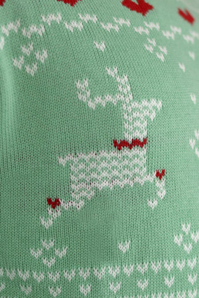 Pull de Noël pour Famille Vert Sweet Christmas Détail