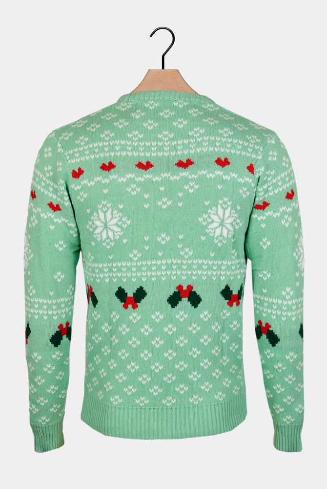 Pull de Noël pour Famille Vert Sweet Christmas Dos