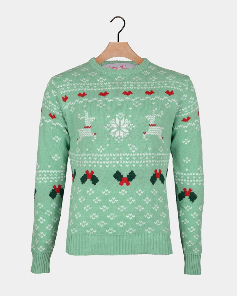 Pull de Noël pour Famille Vert Sweet Christmas
