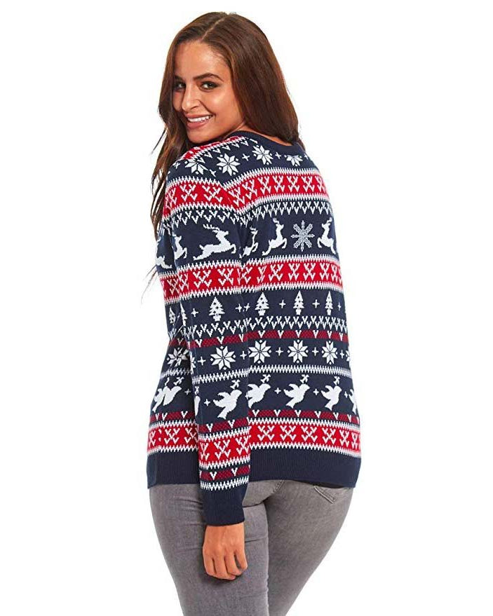Pull de Noël Rennes et Motifs de Noël 2021 Womens