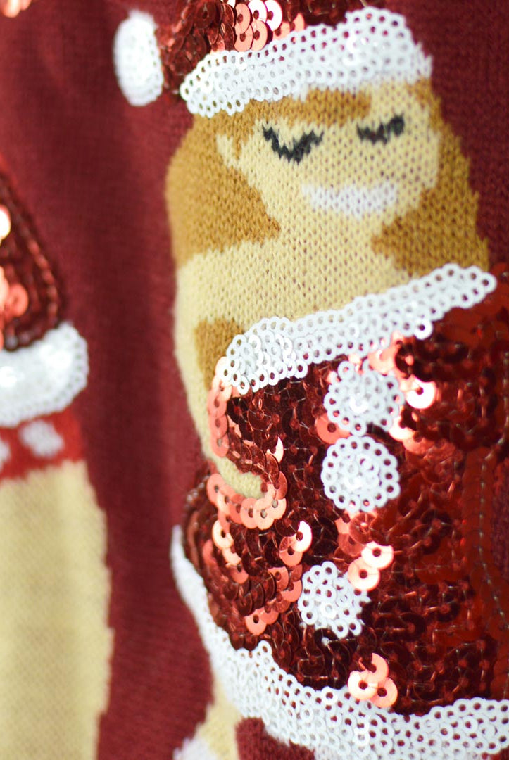 Pull de Noël Jingle Ladies Sequins Détail