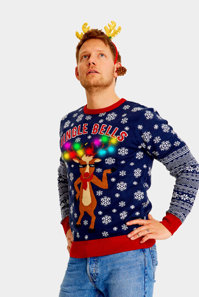 Pull de Noël Lumineux LED Jingle Bells Homme