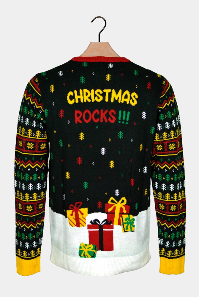 Pull de Noël Lumineux LED Père Noël Rocker Dos