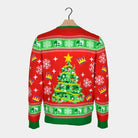 Pull de Noël Lumineux LED Rouge avec Sapin de Noël Dos