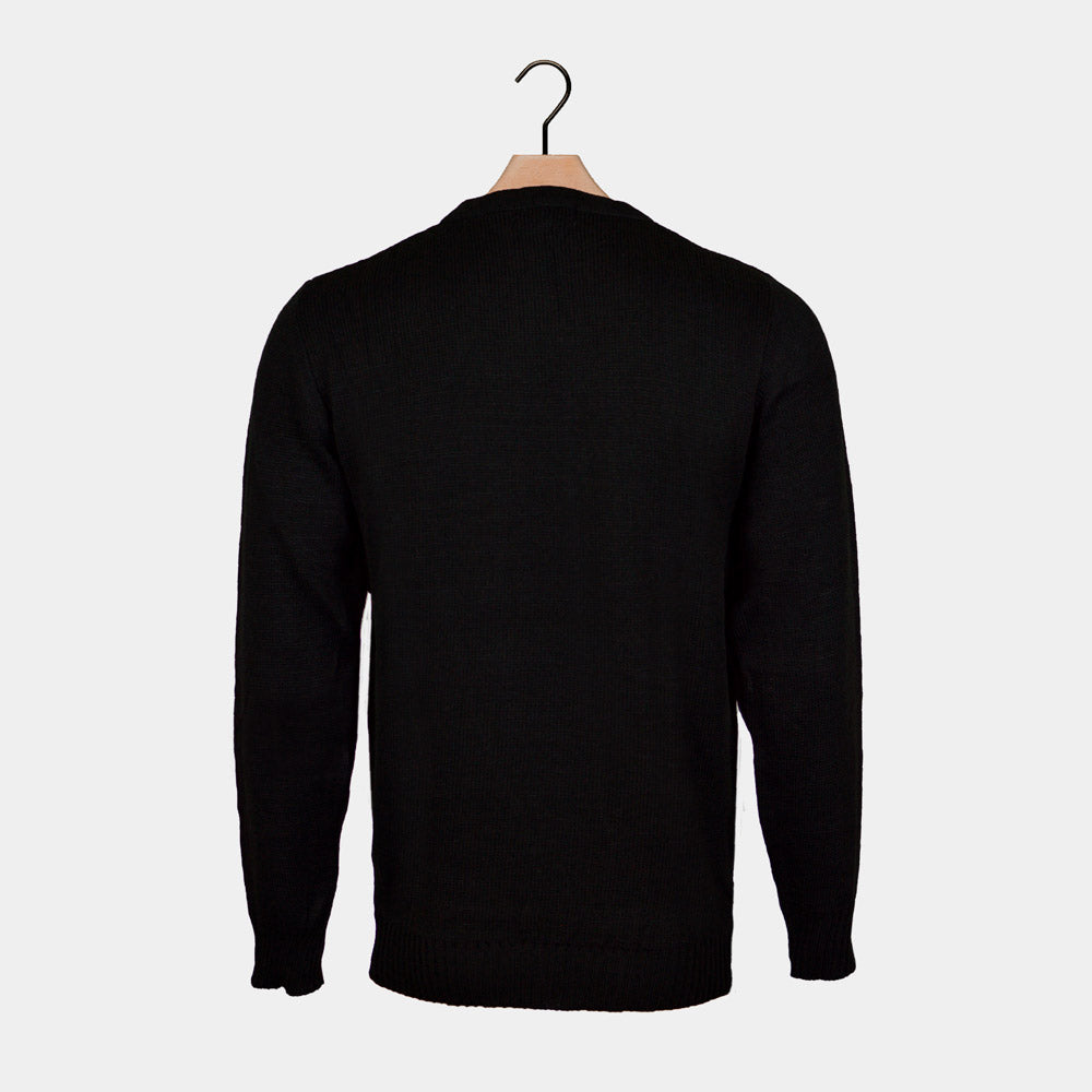 Pull de Noël Père Noël et Renne à la recherche d'un Emploi Dos