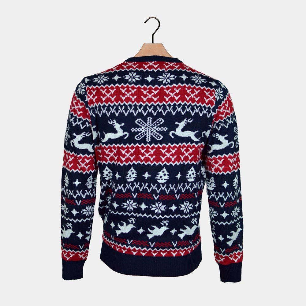 Pull de Noël Rennes et Motifs de Noël Dos