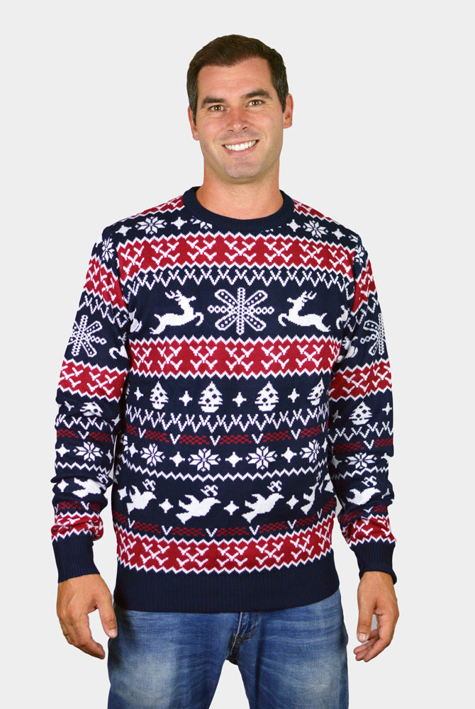 Pull de Noël Rennes et Motifs de Noël homme