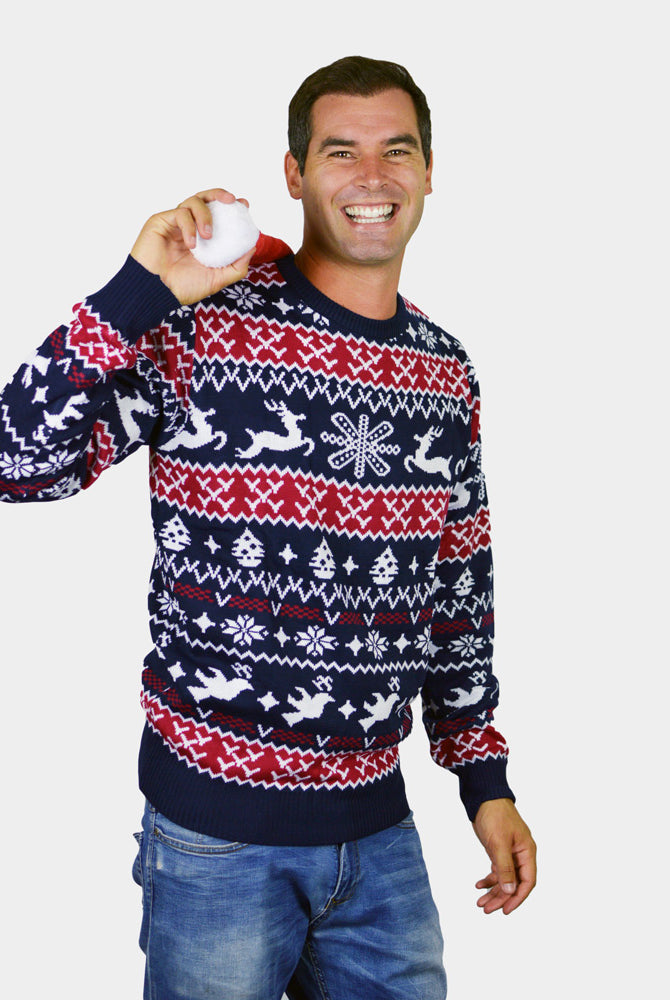 Pull de Noël Rennes et Motifs de Noël Homme