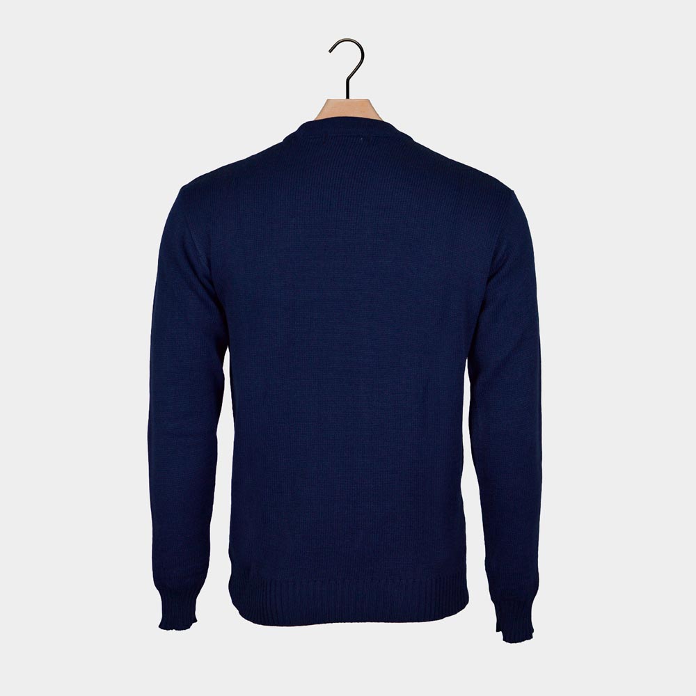 Pull de Noël Rennes Rouge et Bleu Marine Dos