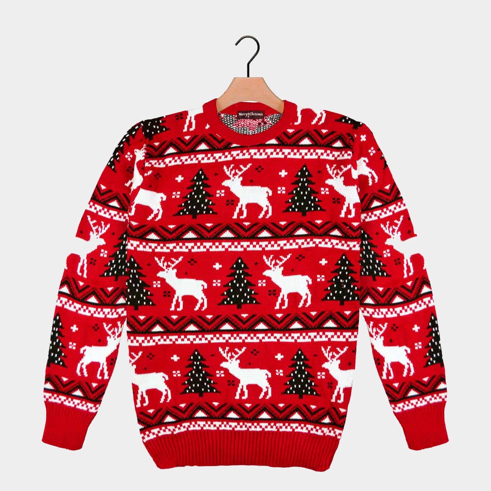 Pull de Noël en jacquard - Rouge/blanc - - 7.80 Pull de Noël en jacquard - Rouge/blanc - - 7.80
