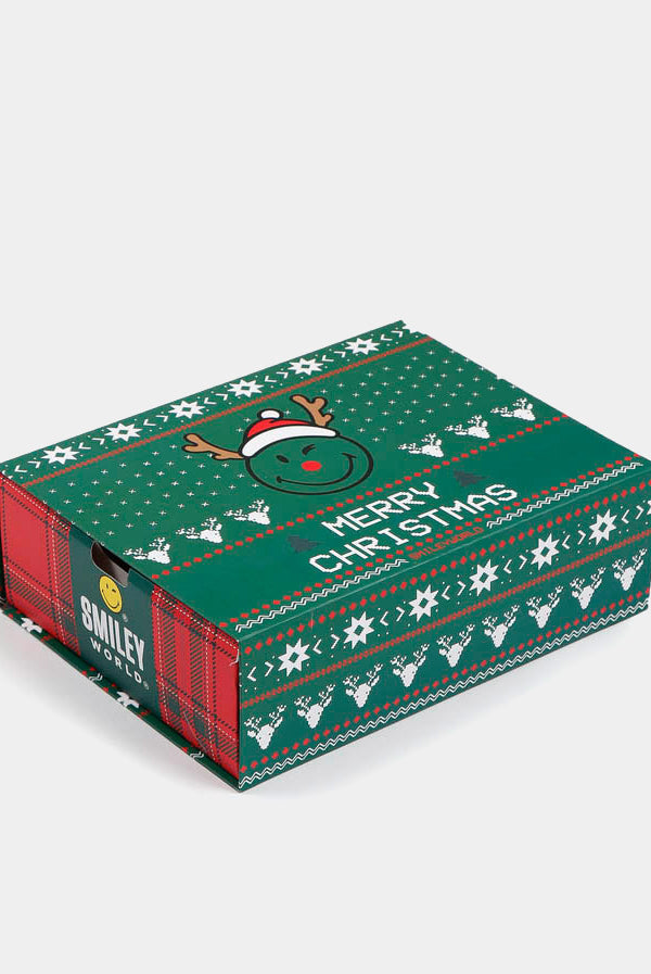 Pyjama de Noël pour Fille Rouge Smile Coffret Cadeau