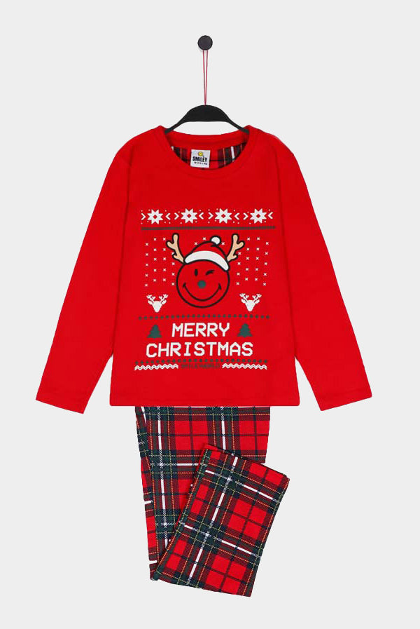Pyjama de Noël pour Fille Rouge Smile