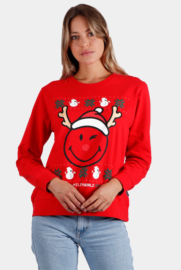 Sweatshirt de Noël pour Femme Smile