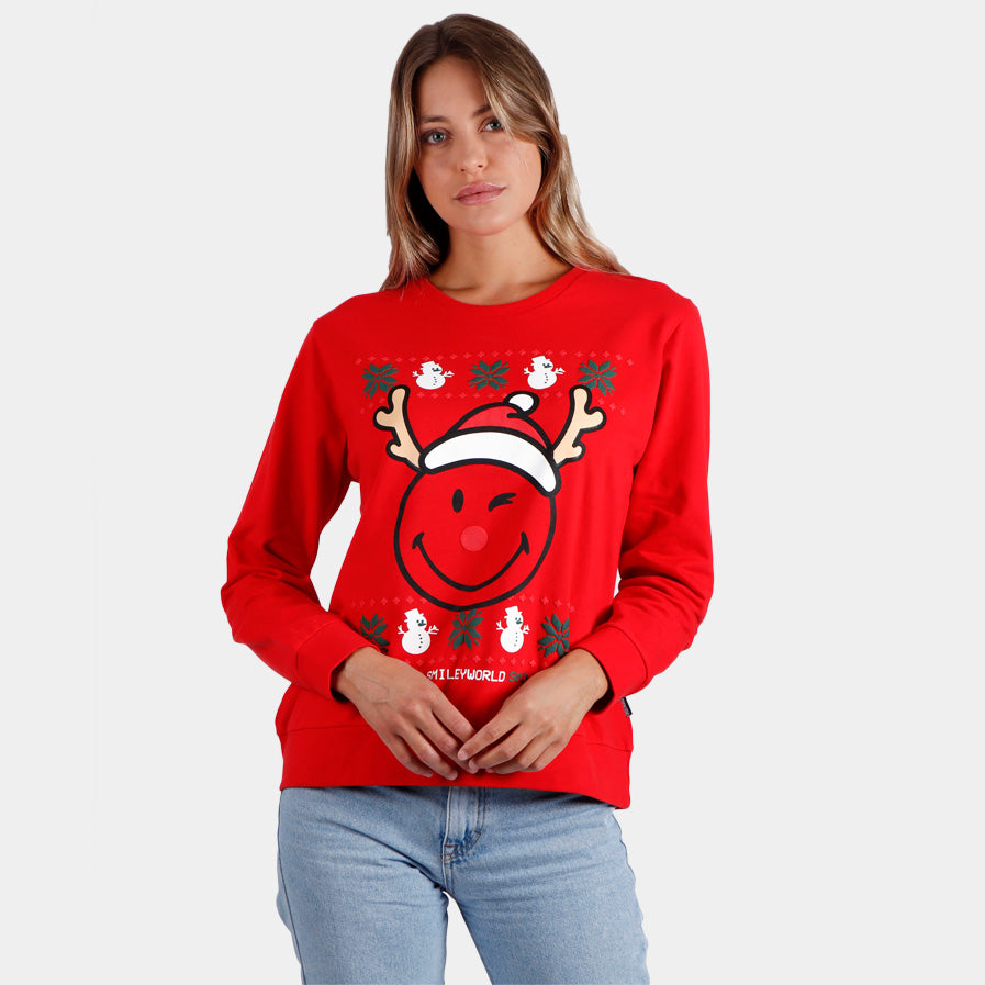 Sweat de Noël pour Femme Smile Pulls de Noel