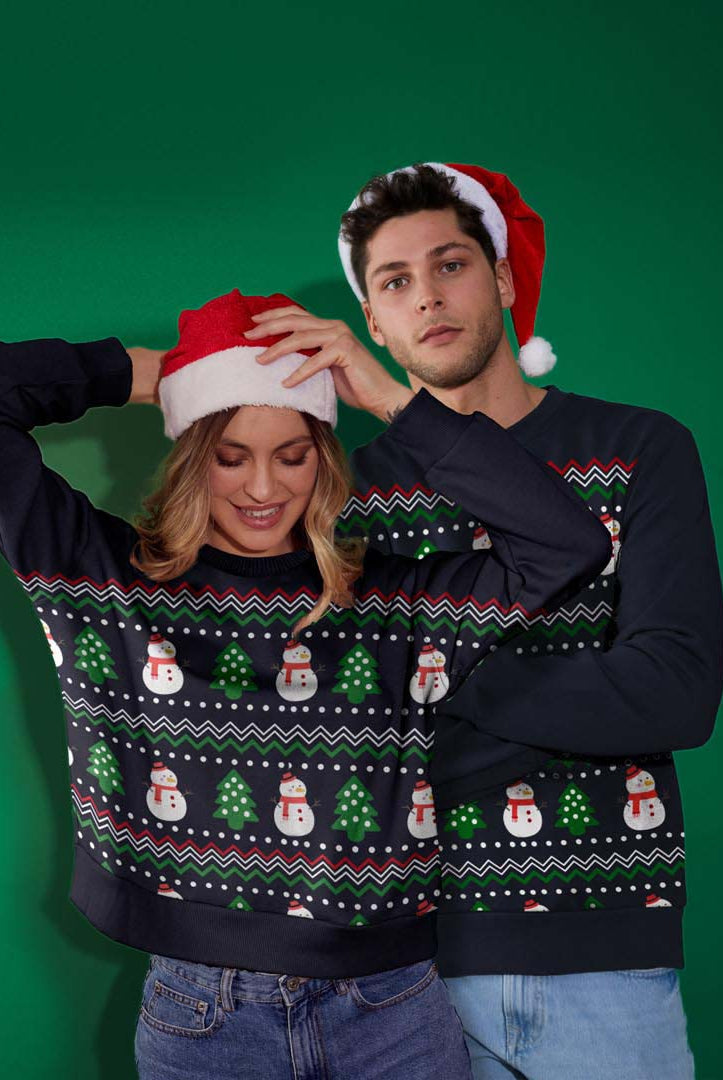Sweatshirt de Noël pour Femme Snow Tree Couple