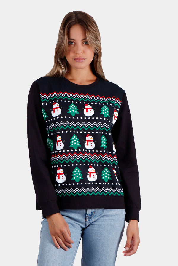 Sweatshirt de Noël pour Femme Snow Tree