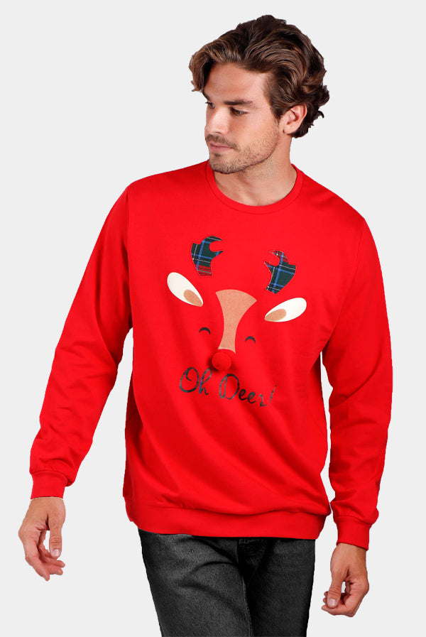 Sweatshirt de Noël pour Homme Oh Deer