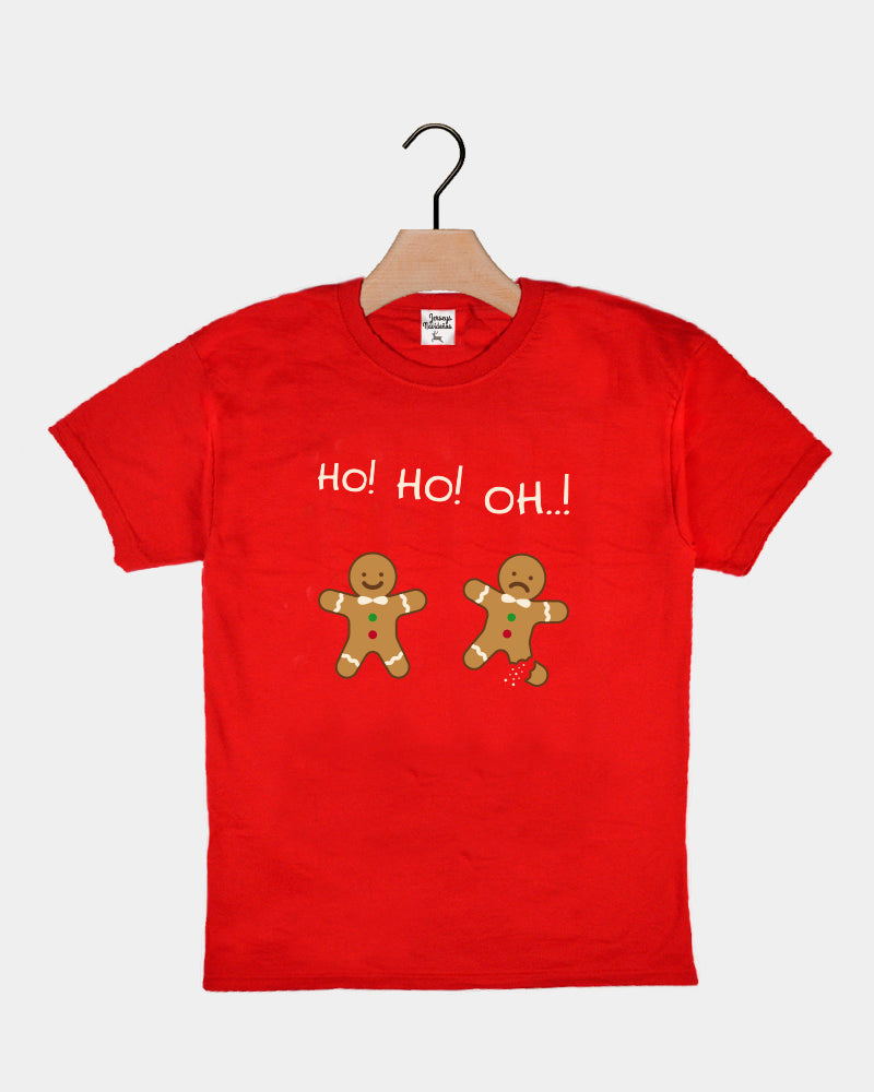 T-Shirt de Noël pour Enfants Rouge pain d'épices