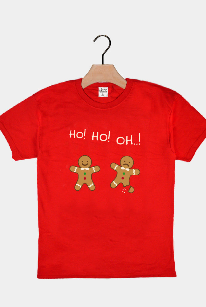 T-Shirt de Noël pour Enfants Rouge pain d'épices