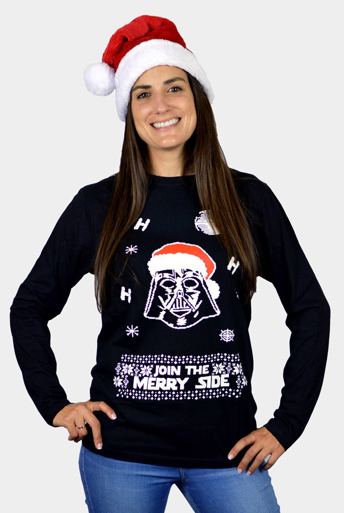 T-Shirt de Noël Femme Manches Longues Star Wars Darth Vader