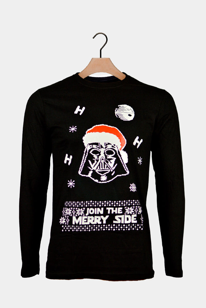 T-Shirt de Noël Homme et Femme Manches Longues Star Wars Darth Vader