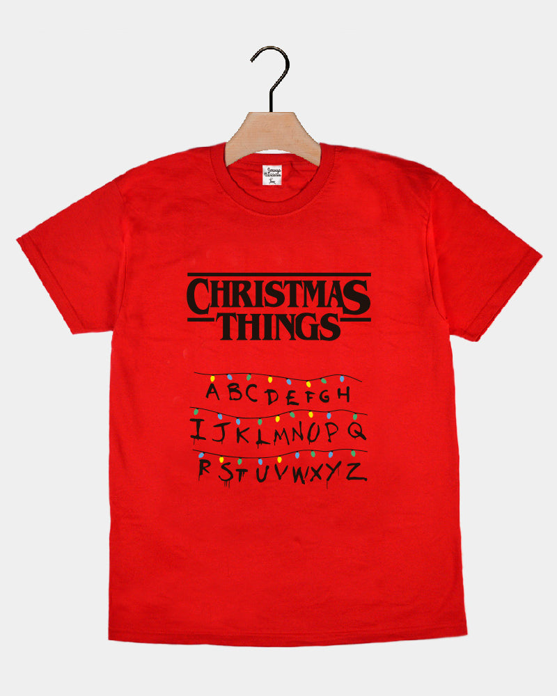 T-Shirt de Noël pour Homme et Femme Rouge Christmas Things