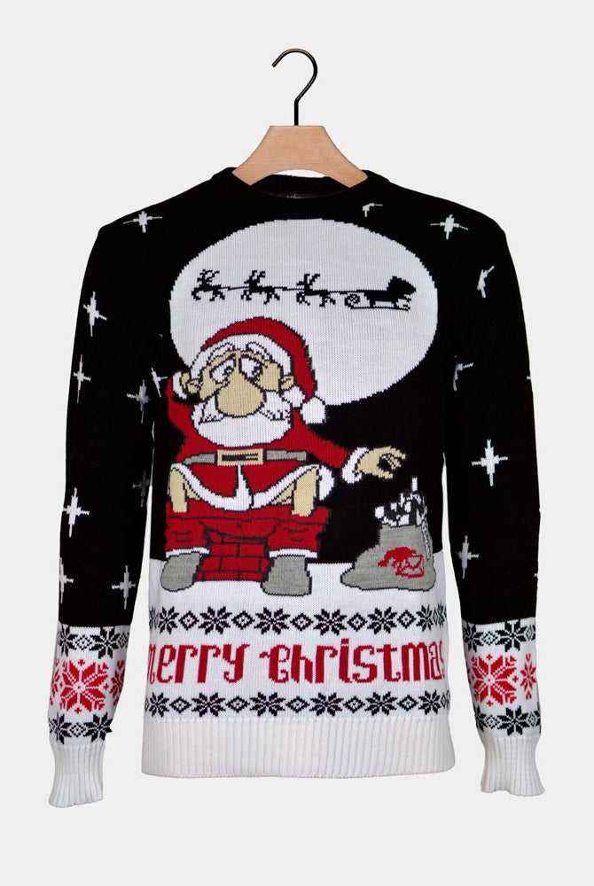 Pull de Noël Père Noël Déchargeant