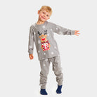 Pyjama de Noël pour Enfants Gris avec Rudolph le Renne