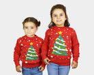 Pull de Noël pour filles Rouge Sapin de Noël