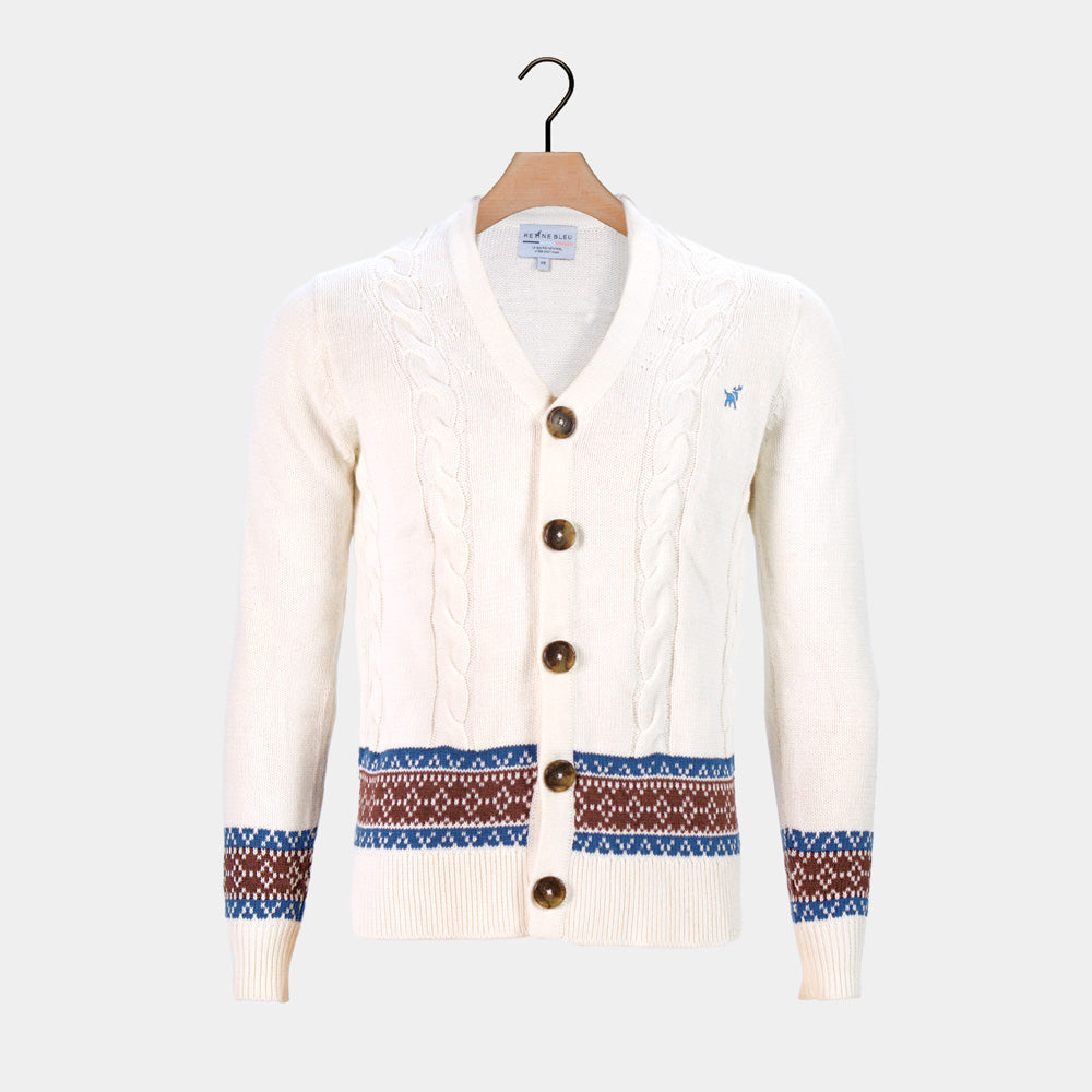 Cardigan Pull pour Femme Renne en Coton Bio
