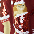 detail Pull de Noël pour Couple Jingle Ladies Sequins