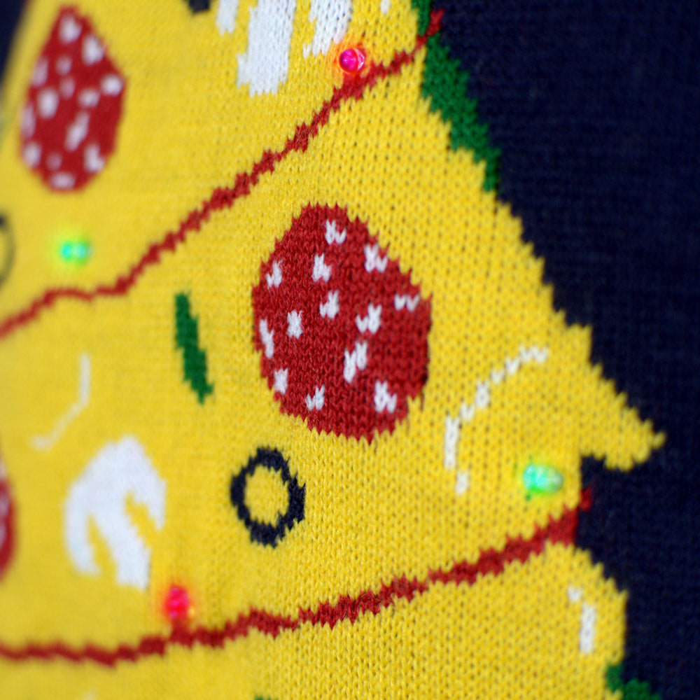 detail Pull de Noël pour Couple Lumineux LED Christmas Food