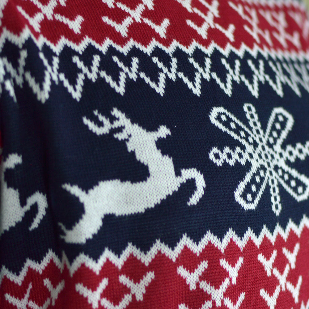 detail Pull de Noël pour Homme Rennes et Motifs de Noël