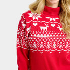 Greenlandish Pull de Noël pour Femme à Col Roulé en Coton Bio
