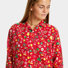 Pyjama de Noël Femme Adultes Unisexe Rouge Motifs de Noël