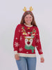 Pull de Noël pour Femme et Homme Lumineux LED Renne Brillant Paillettes