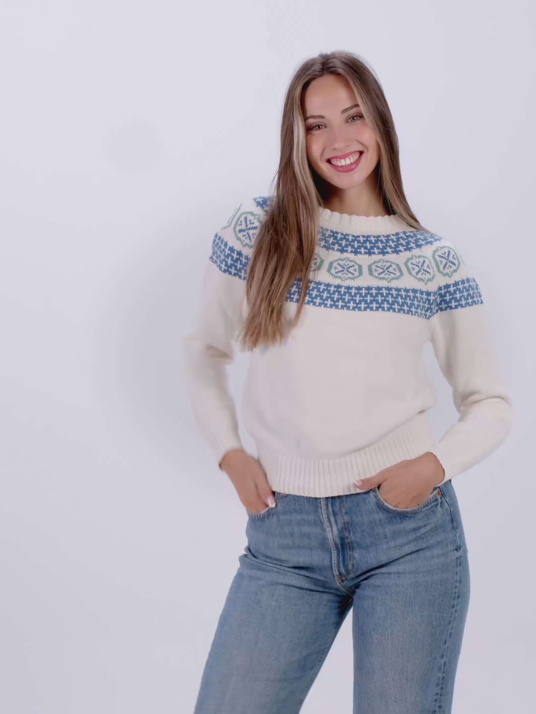 Pull pour Femme Glacier en Coton Bio