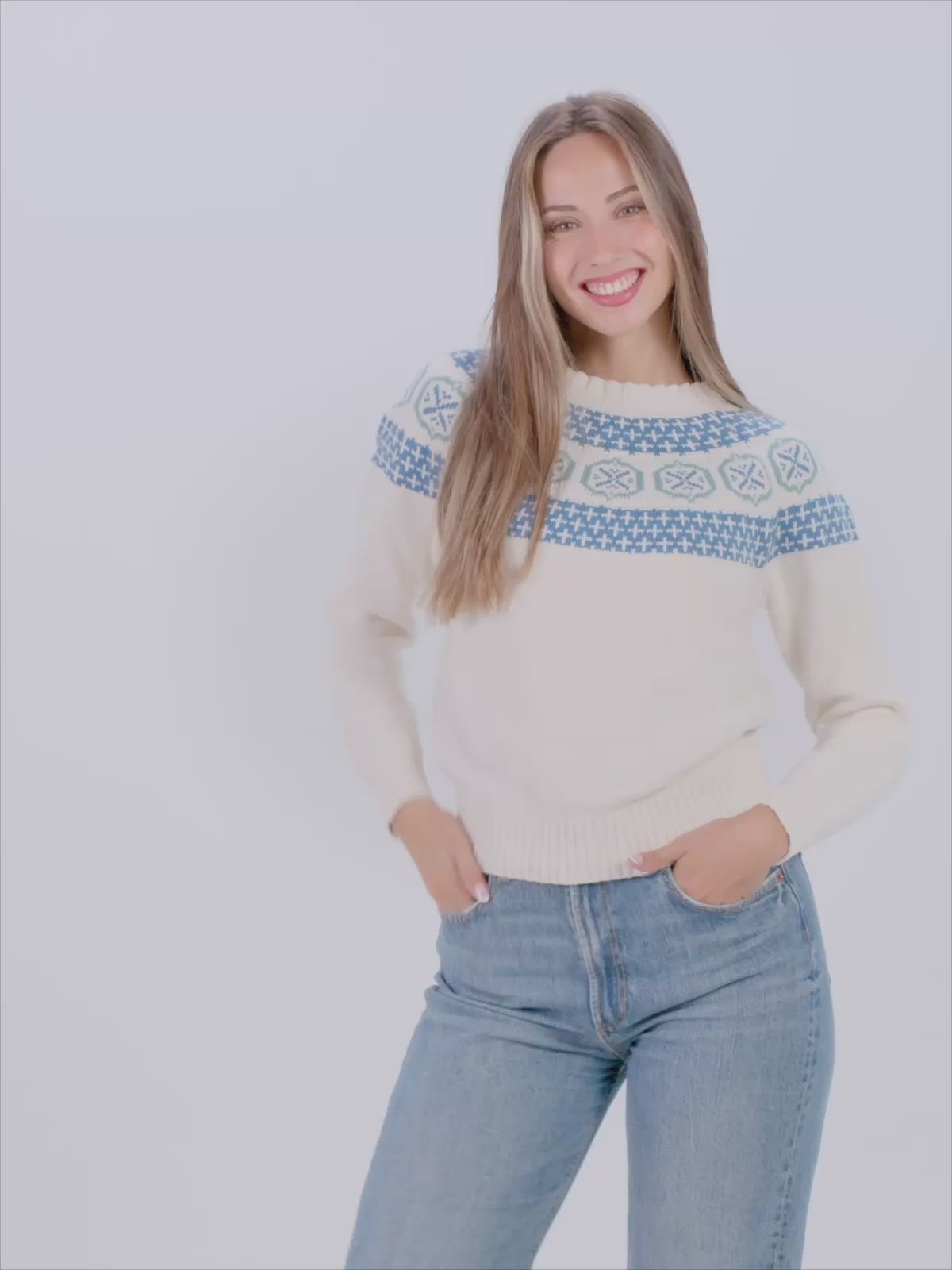 Pull pour Femme Glacier en Coton Bio
