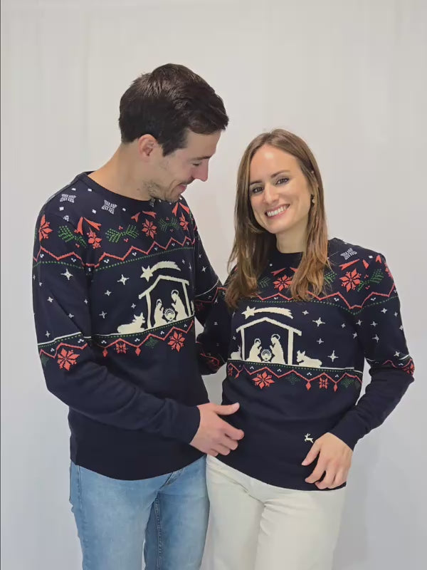 Pull de Noël pour Femme et Homme Nativity
