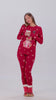 Pyjama de Noël pour Femme et Homme Rouge avec Rudolph le Renne