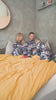 Pyjama de Noël Familial Bonhommes de Neige et Cœurs Bleu 