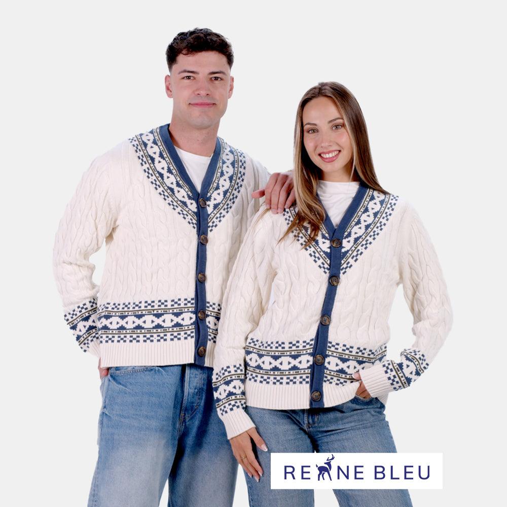 Pull pour Couple Cardigan Cottage de Rêve en Coton Bio
