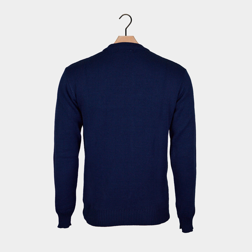 Pull de Noël Homme Bleu Marine Renne du Père Noël