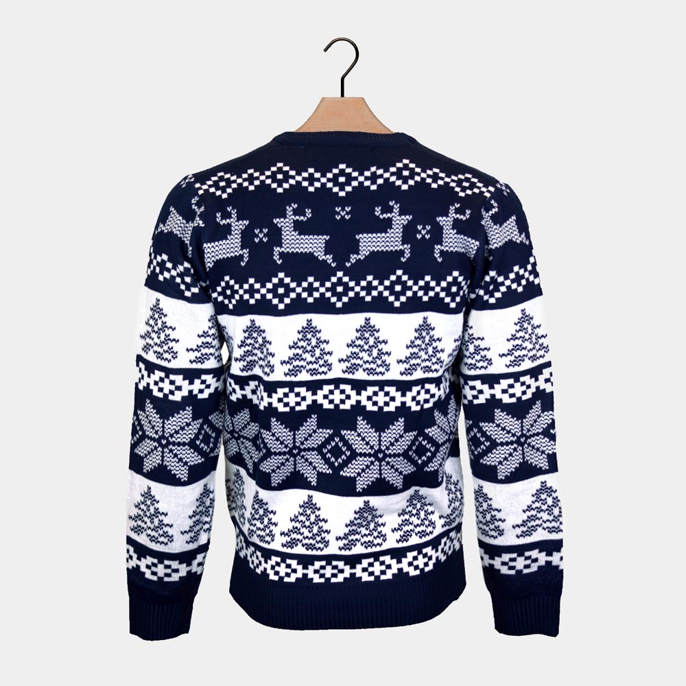 Pôle Nord Pull de Noël pour Homme Bleu 