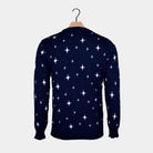 Pull de Noël Homme Bleu Rennes, Sapin de Noël et Étoile